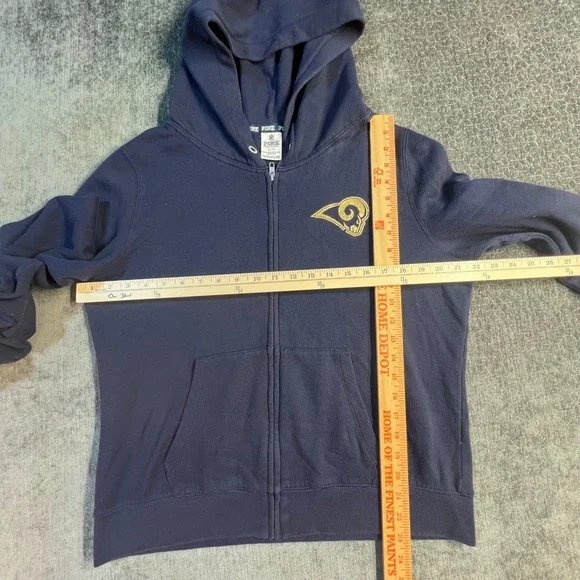 Los Angeles Rams NFL Glitter Logo T Shirt Charcoal Grey Adult - Picture 5 of 5